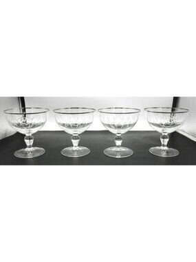 Rare Monarch by Poschinger Water Goblet Stemware Set of 4 Pattern Code: PCHMON